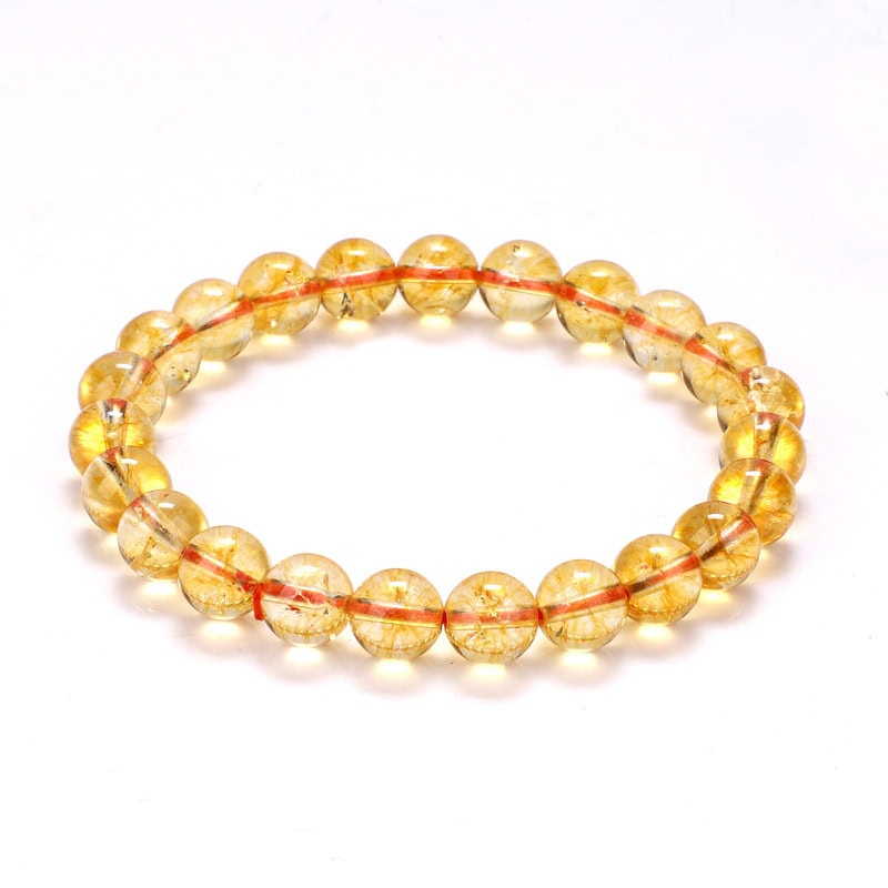 Certified Citrine Bracelet - 8MM Beads