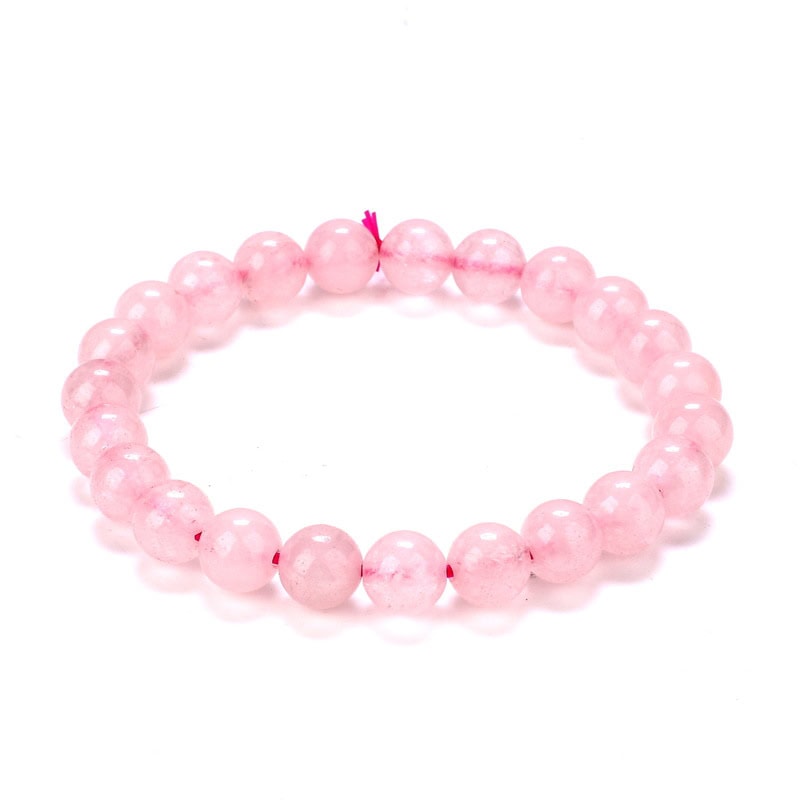 Certified Rose Quartz Bracelet - 8MM Beads