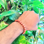 Wearing Red Jasper Bracelet on Wrist