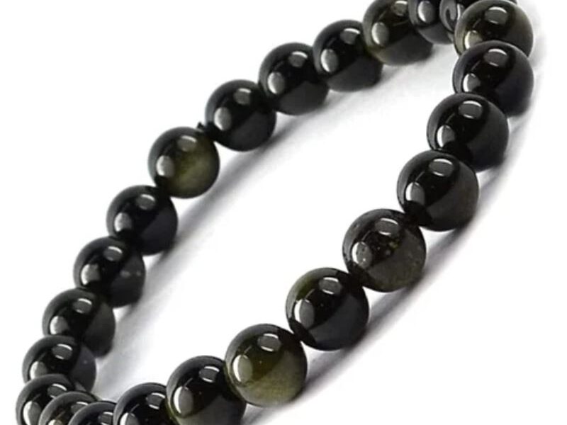 Black Obsidian Crystal Bracelet​